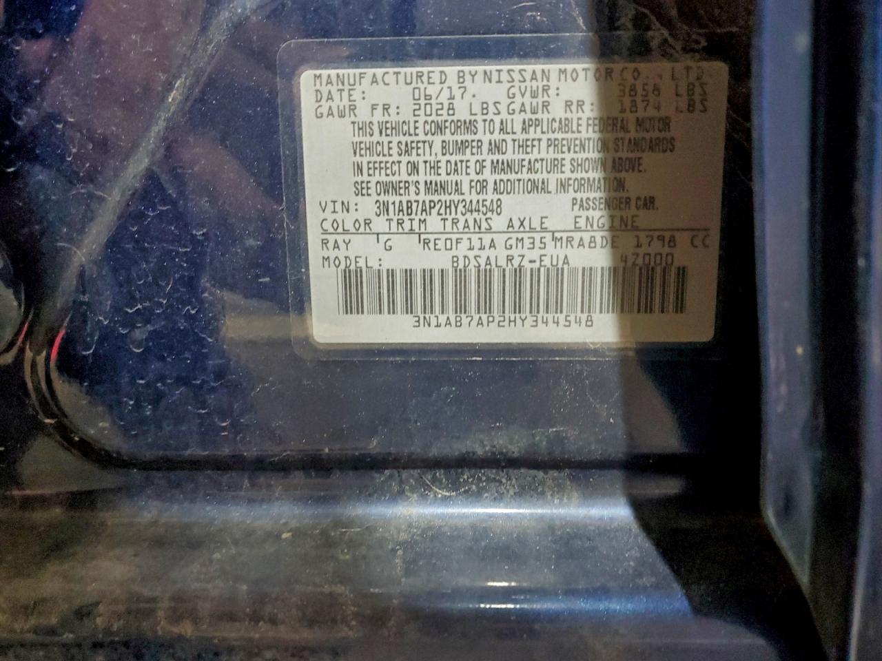 2017 NISSAN SENTRA S photo 13