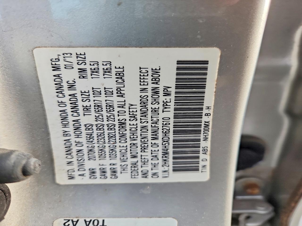 2013 HONDA CR-V EX photo 13