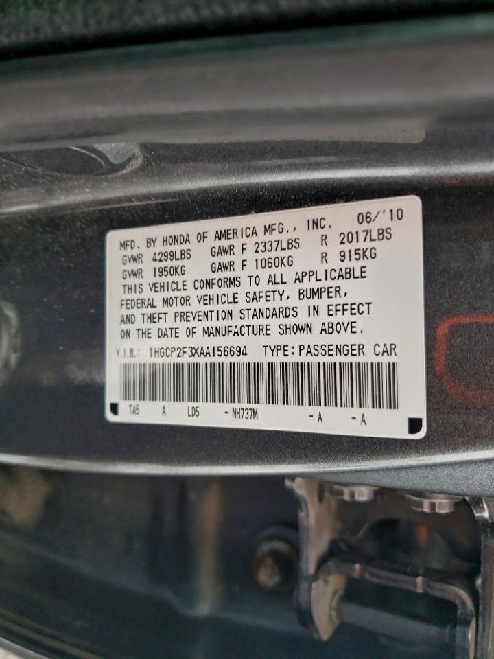 2010 HONDA ACCORD LX photo 25