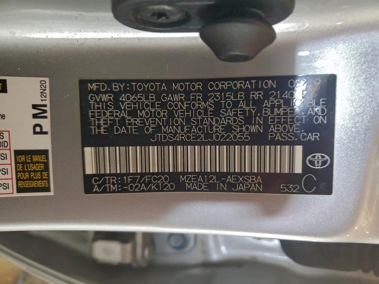 2020 TOYOTA COROLLA SE photo 13