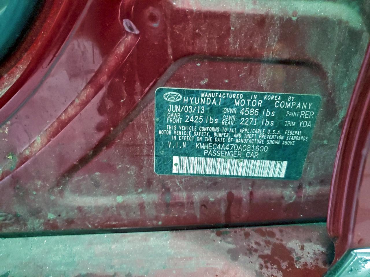 2013 HYUNDAI SONATA HYBRID photo 12