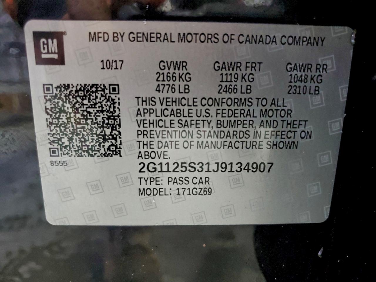 2018 CHEVROLET IMPALA PREMIER photo 12