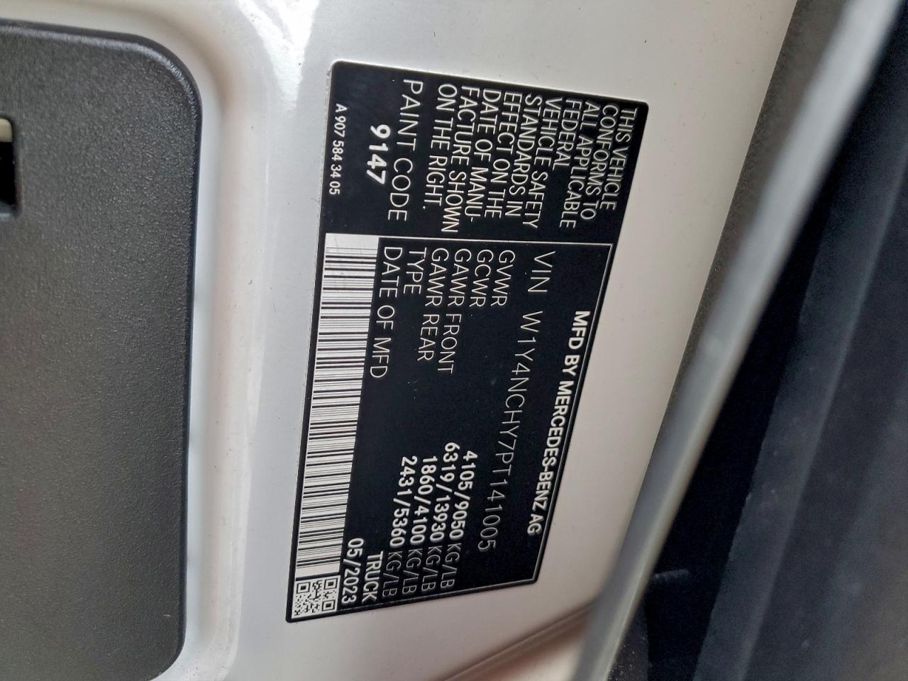 2023 MERCEDES BENZ SPRINTER 2500 DELIVERY VAN photo 13