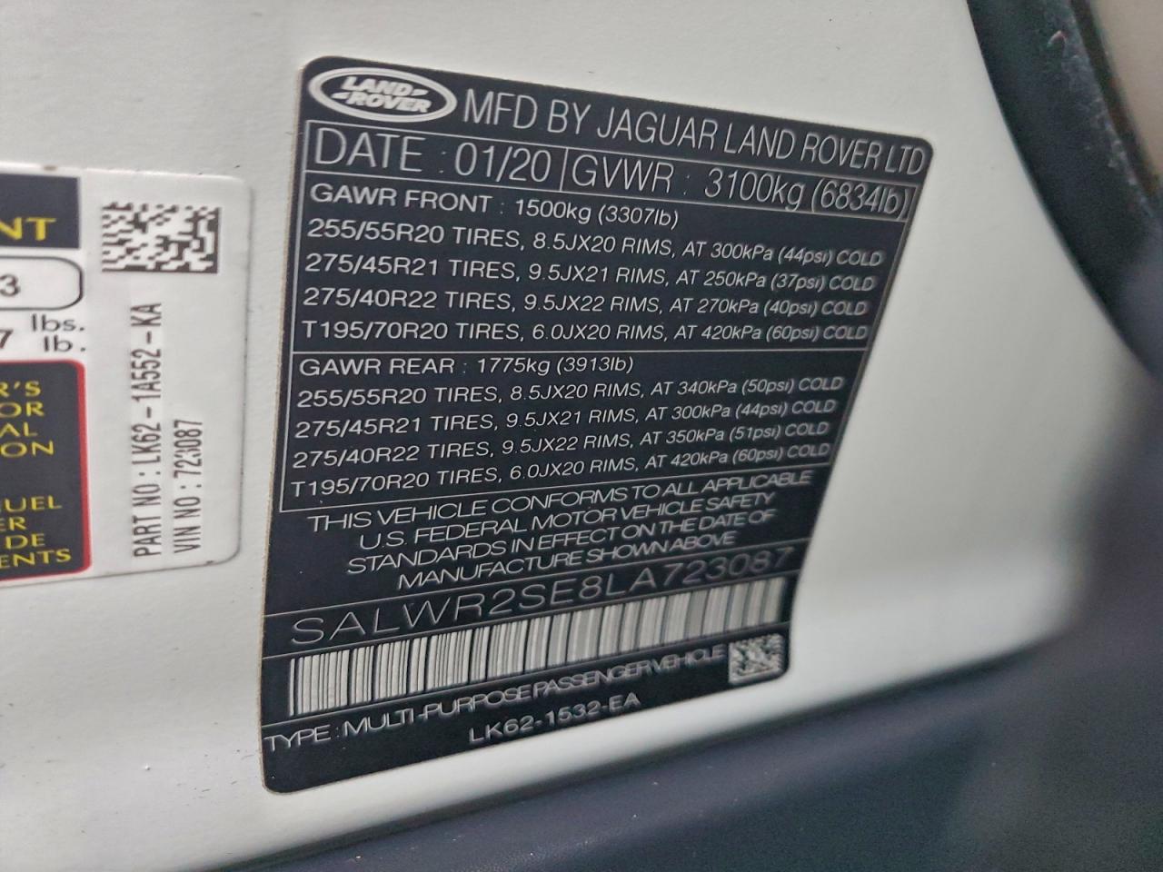 2020 LAND ROVER RANGE ROVER SPORT P525 HSE photo 13