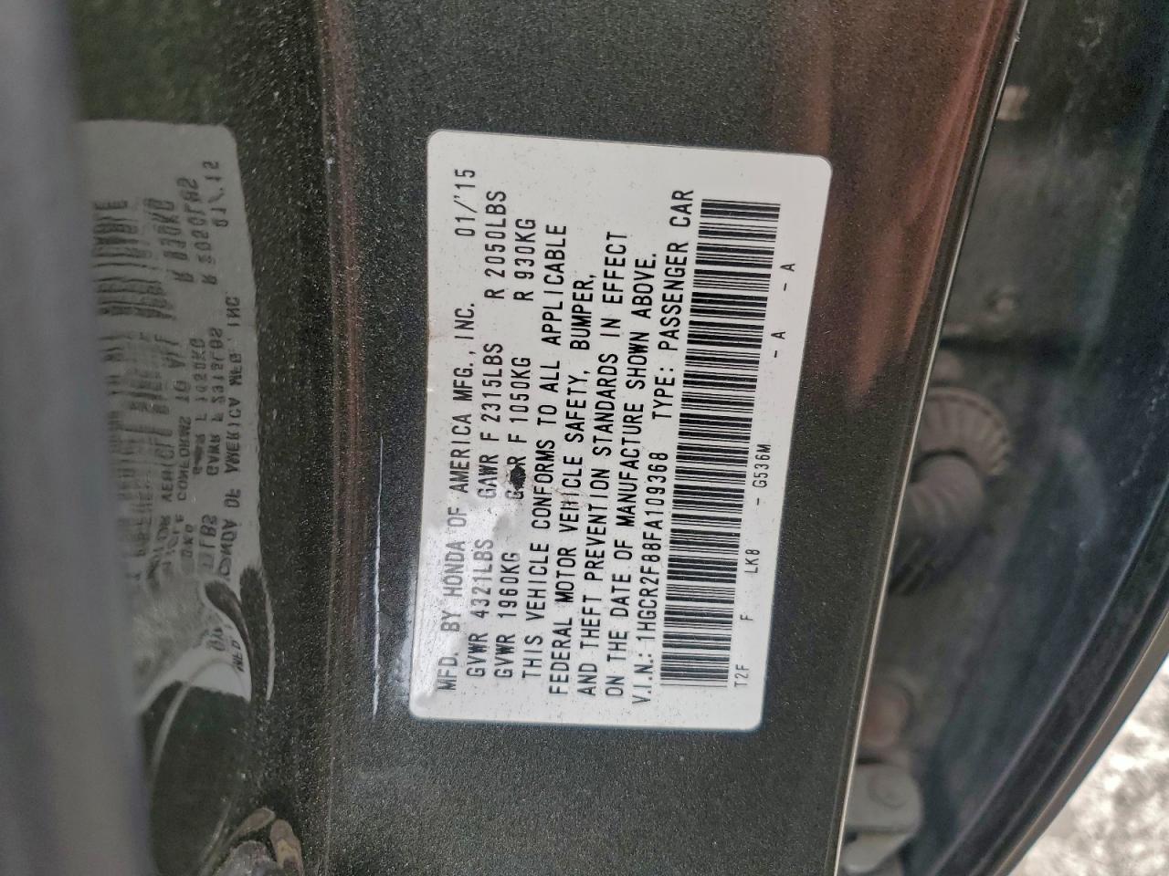 2015 HONDA ACCORD EXL photo 23