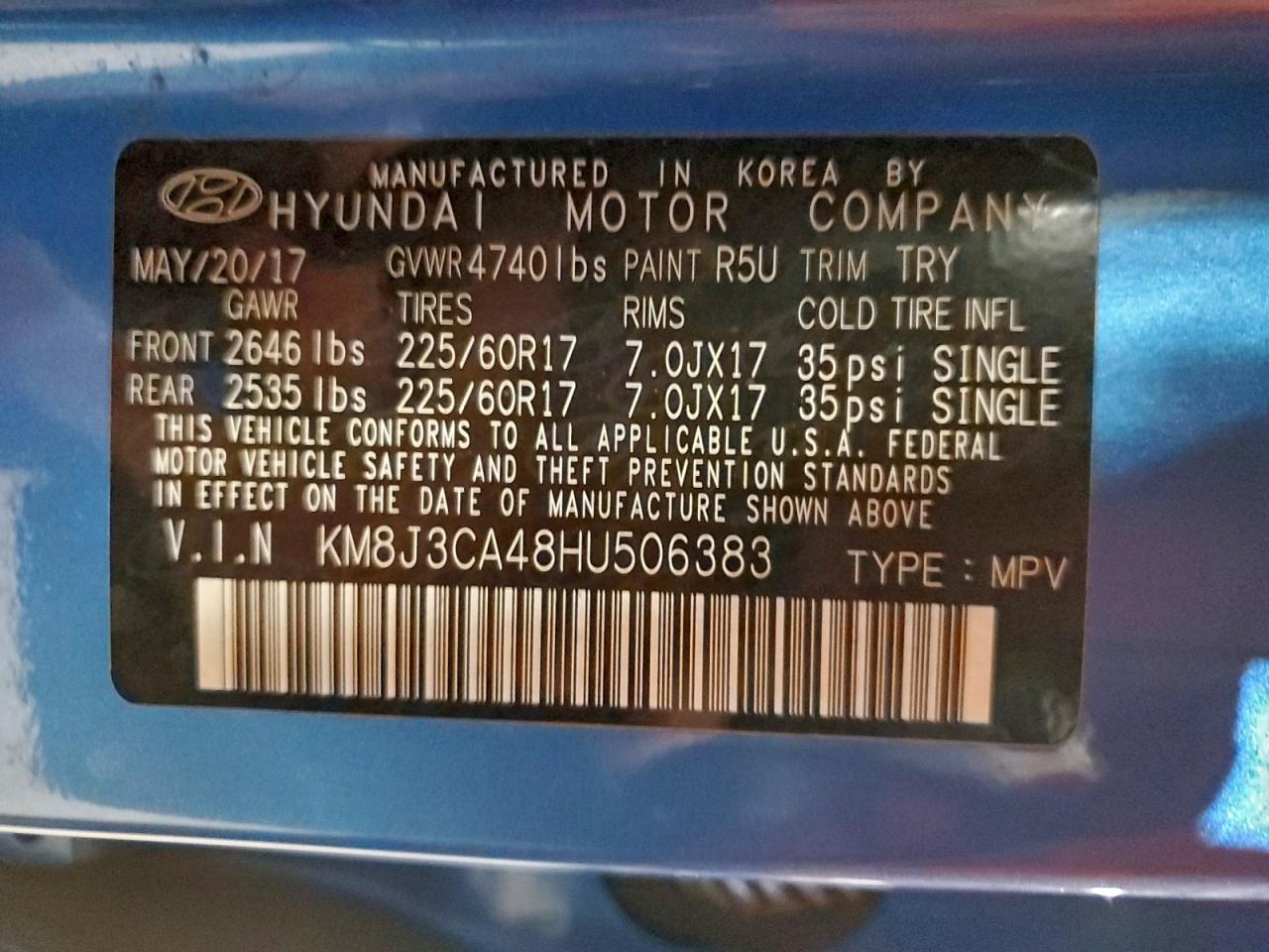 2017 HYUNDAI TUCSON LIMITED photo 13
