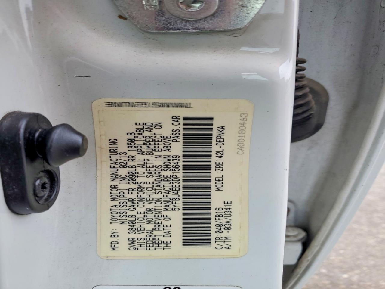 2013 TOYOTA COROLLA BASE photo 12