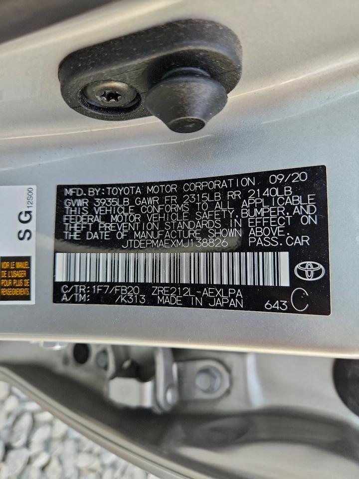 2021 TOYOTA COROLLA LE photo 23