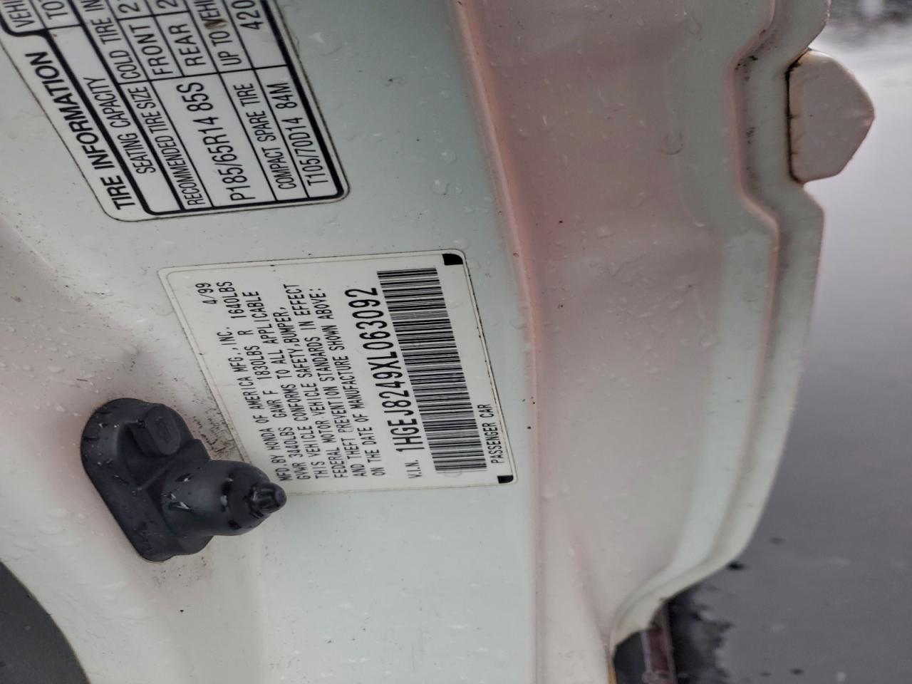 1999 HONDA CIVIC EX photo 12