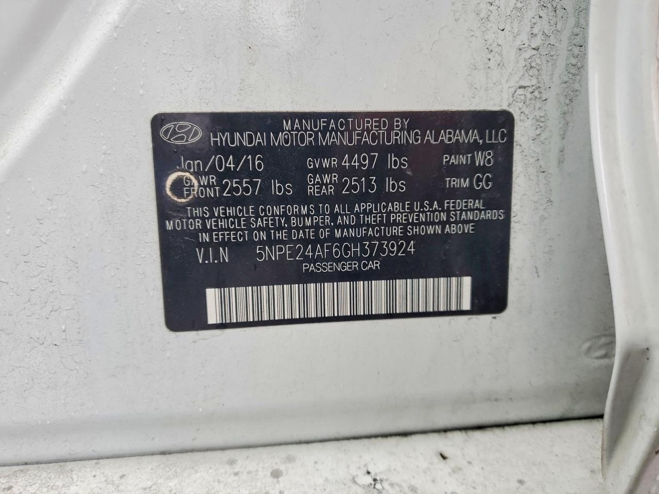 2016 HYUNDAI SONATA SE photo 12
