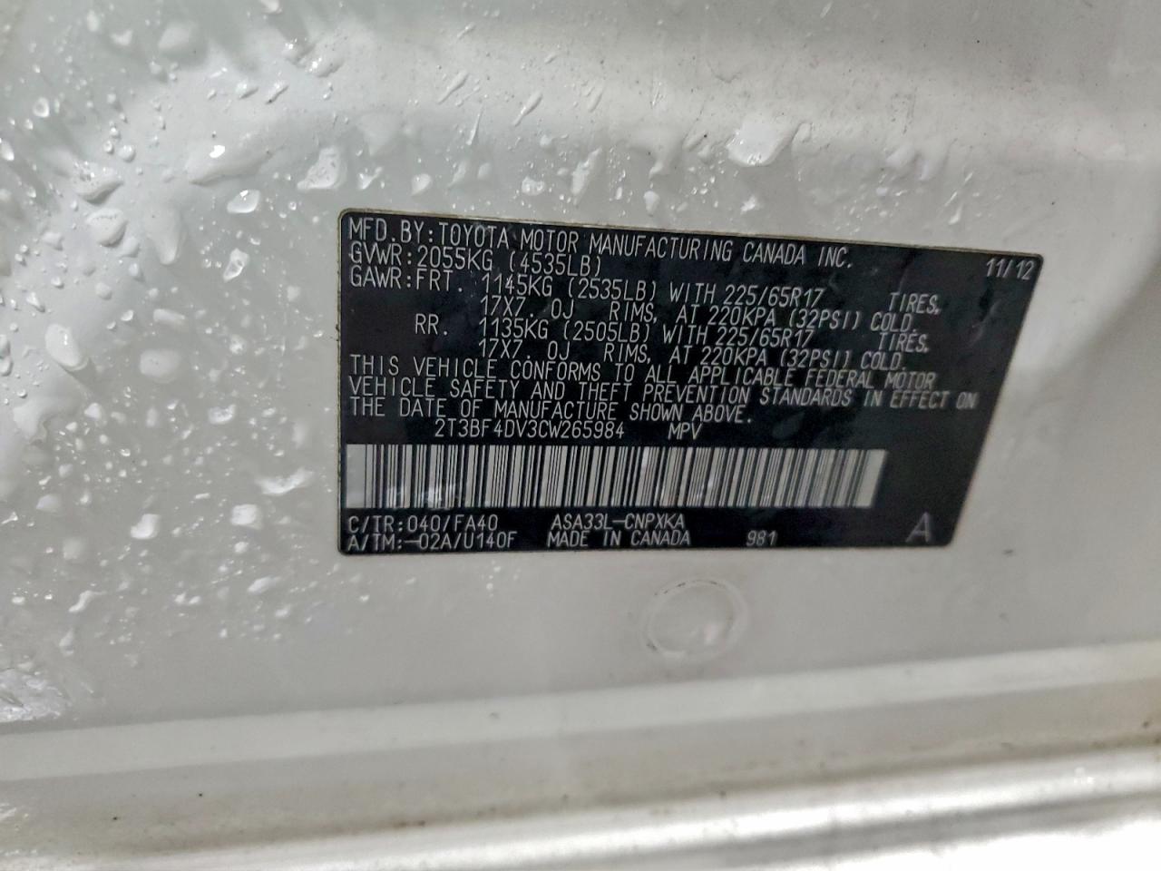 2012 TOYOTA RAV4 photo 13