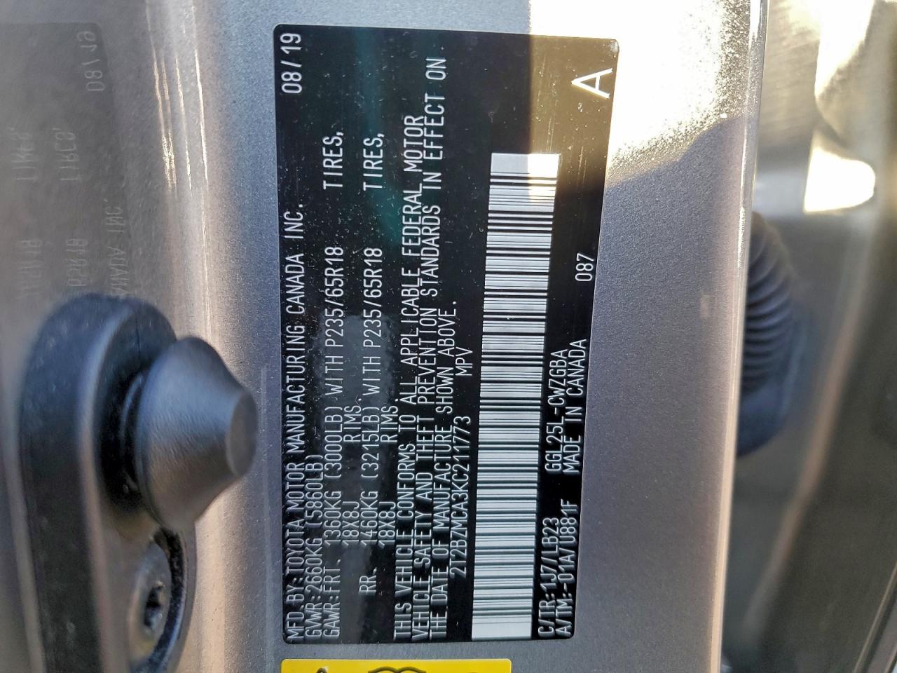 2019 LEXUS RX 350 BASE photo 13