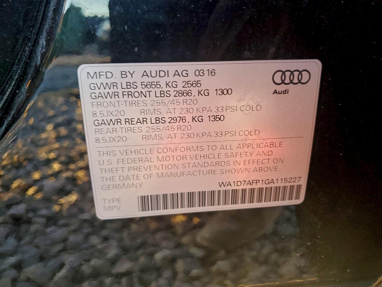 2016 AUDI Q5 PREMIUM PLUS S-LINE photo 13