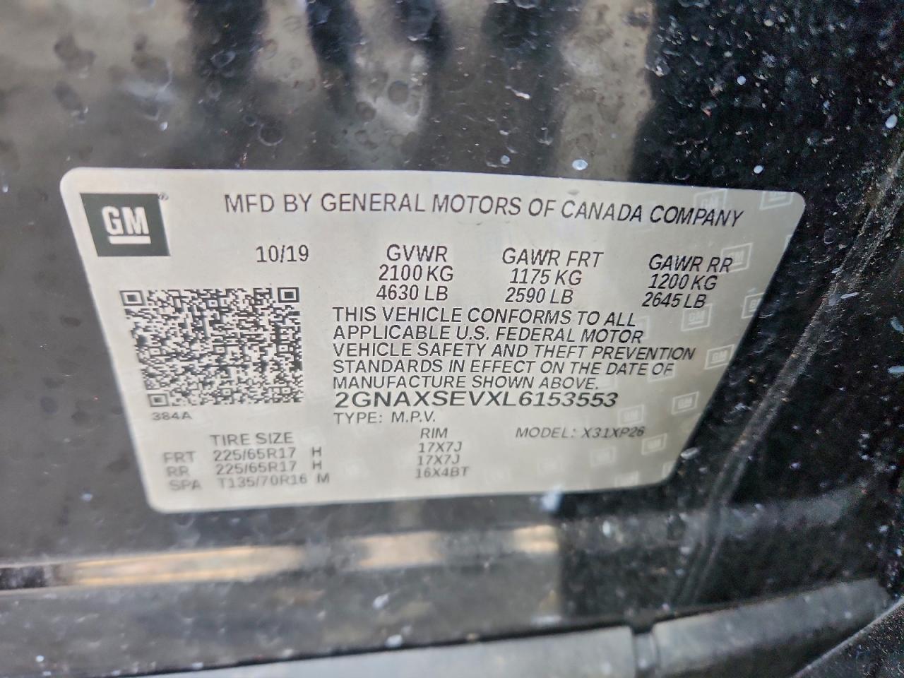 2020 CHEVROLET EQUINOX LS photo 13