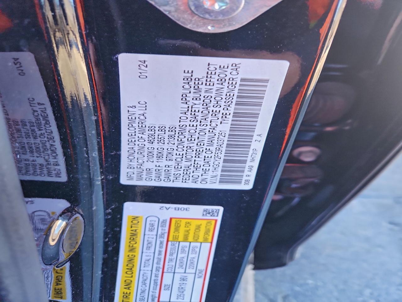 2024 HONDA ACCORD HYBRID SPORT photo 12