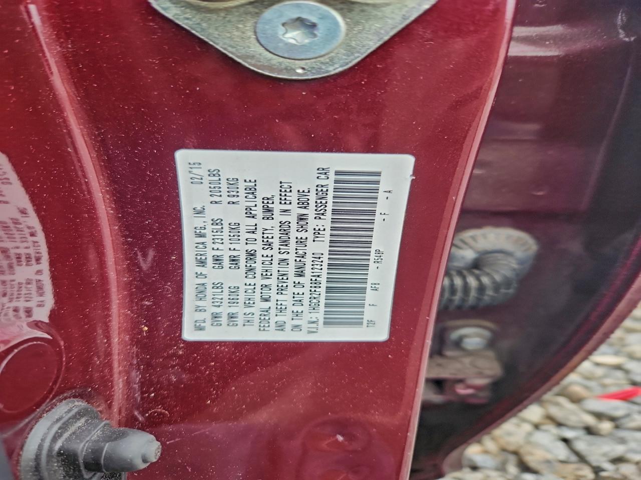 2015 HONDA ACCORD EXL photo 12