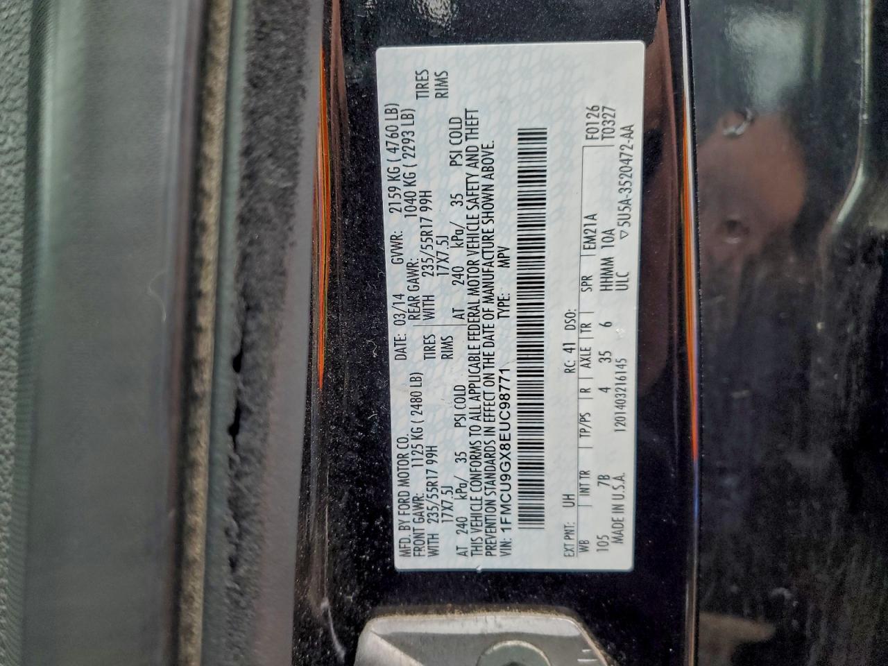 2014 FORD ESCAPE SE photo 12