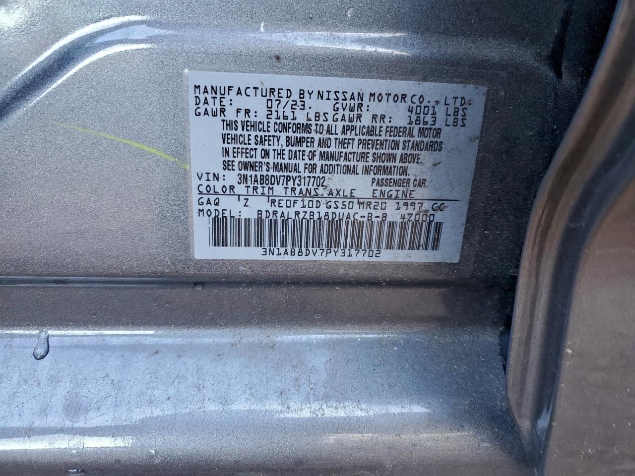 2023 NISSAN SENTRA SR photo 12