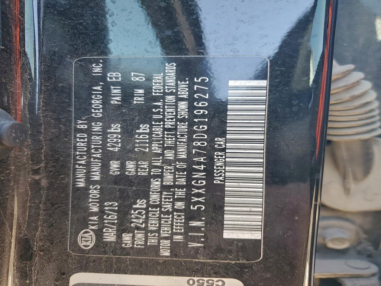 2013 KIA OPTIMA EX photo 12