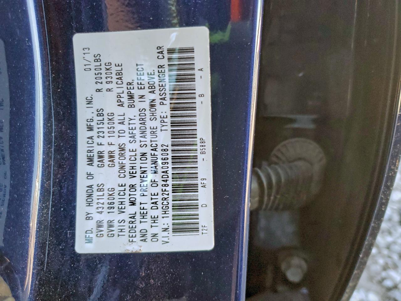 2013 HONDA ACCORD EXL photo 12