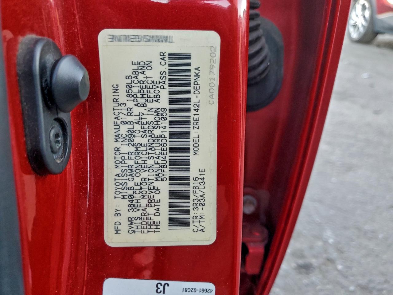 2013 TOYOTA COROLLA BASE photo 12