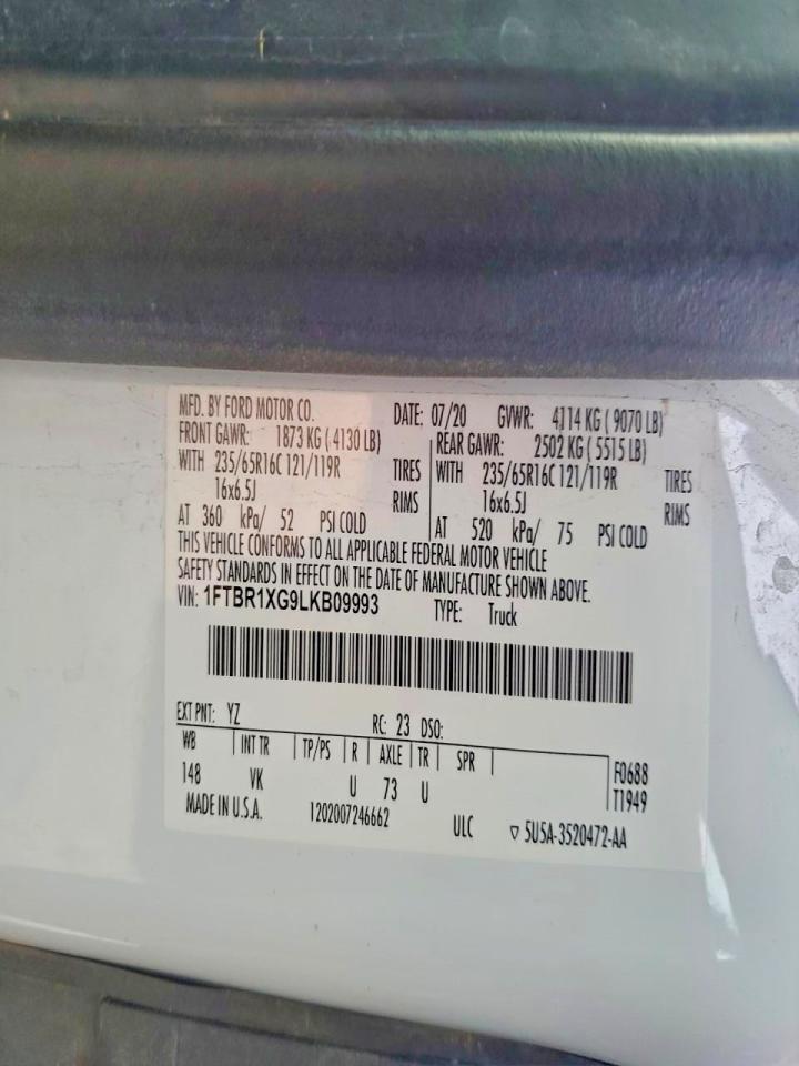 2020 FORD TRANSIT 250 HIGH ROOF DELIVERY VAN photo 14