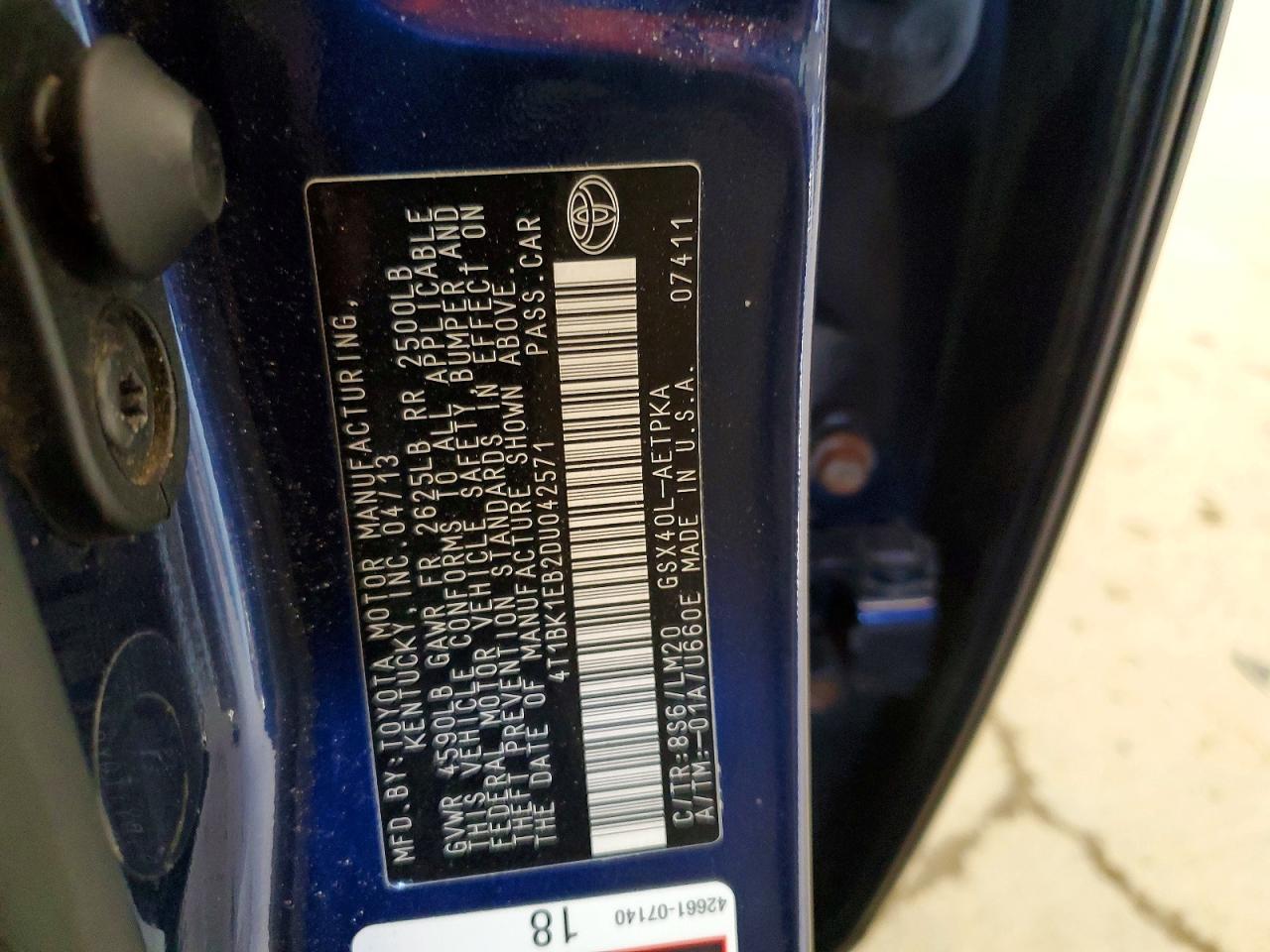2013 TOYOTA AVALON BASE photo 25