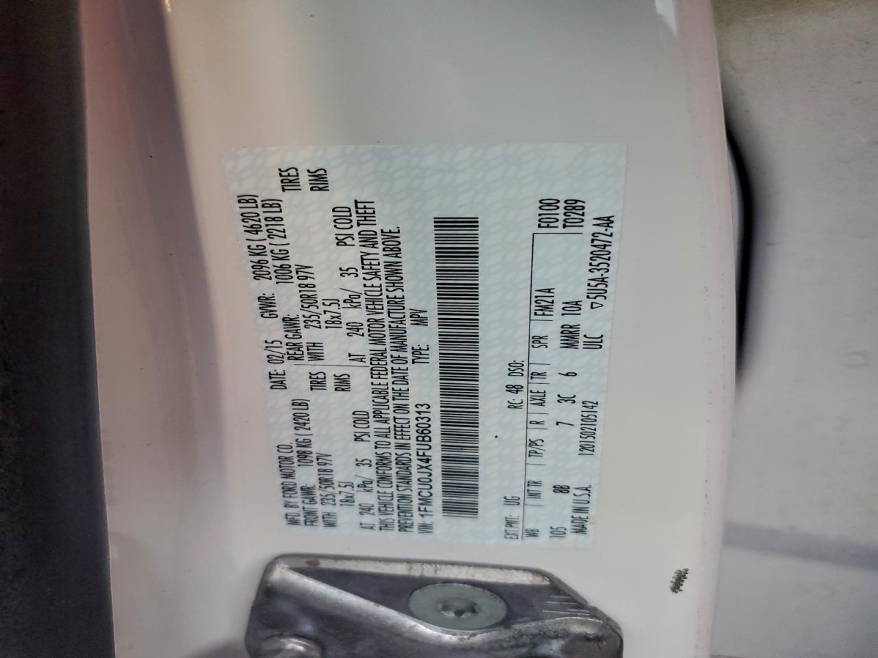 2015 FORD ESCAPE TITANIUM photo 23