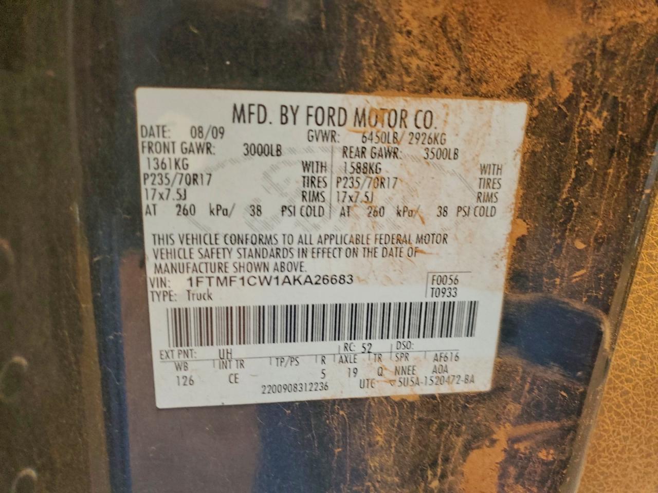 2010 FORD F150 photo 12
