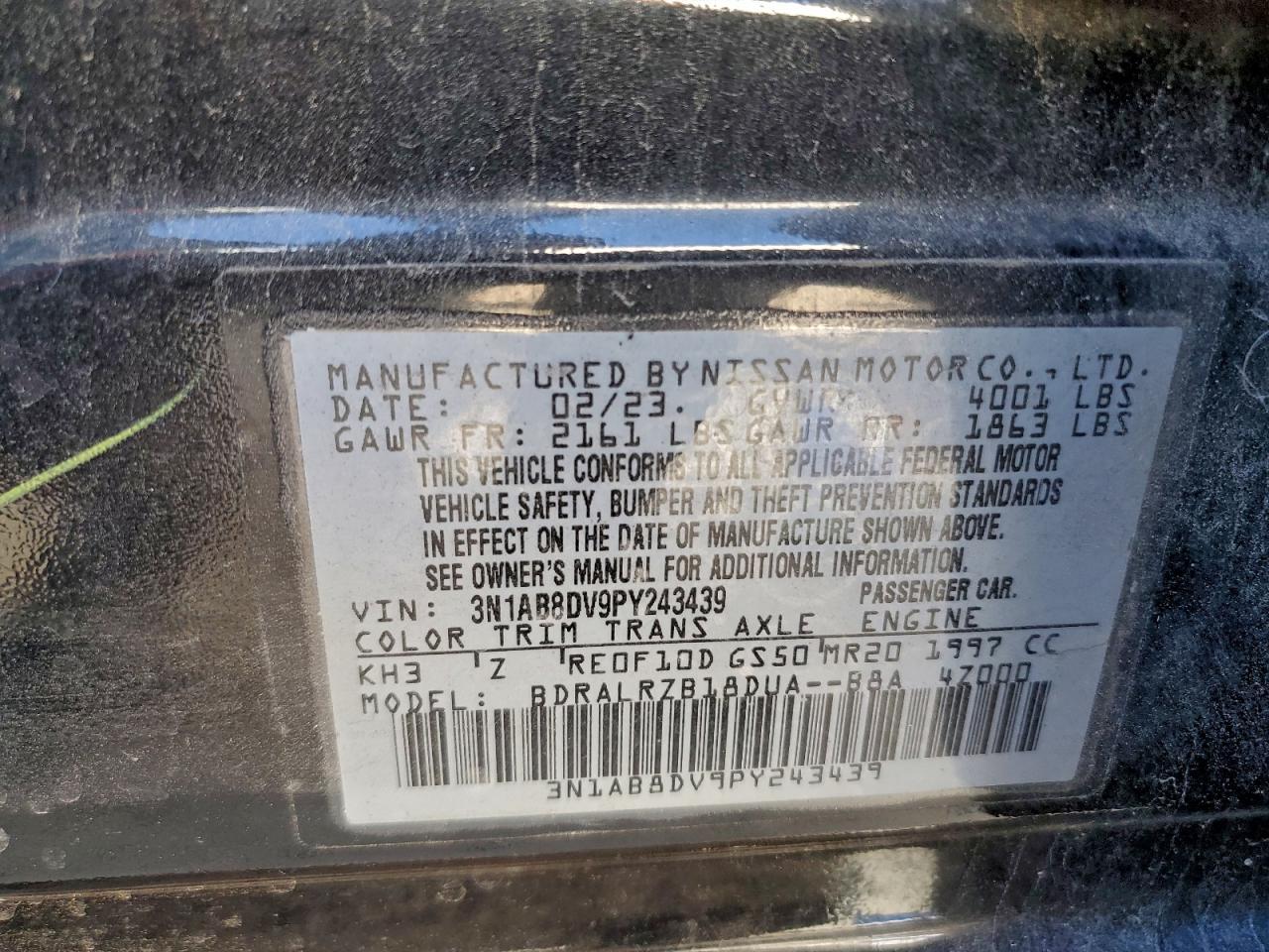 2023 NISSAN SENTRA SR photo 23