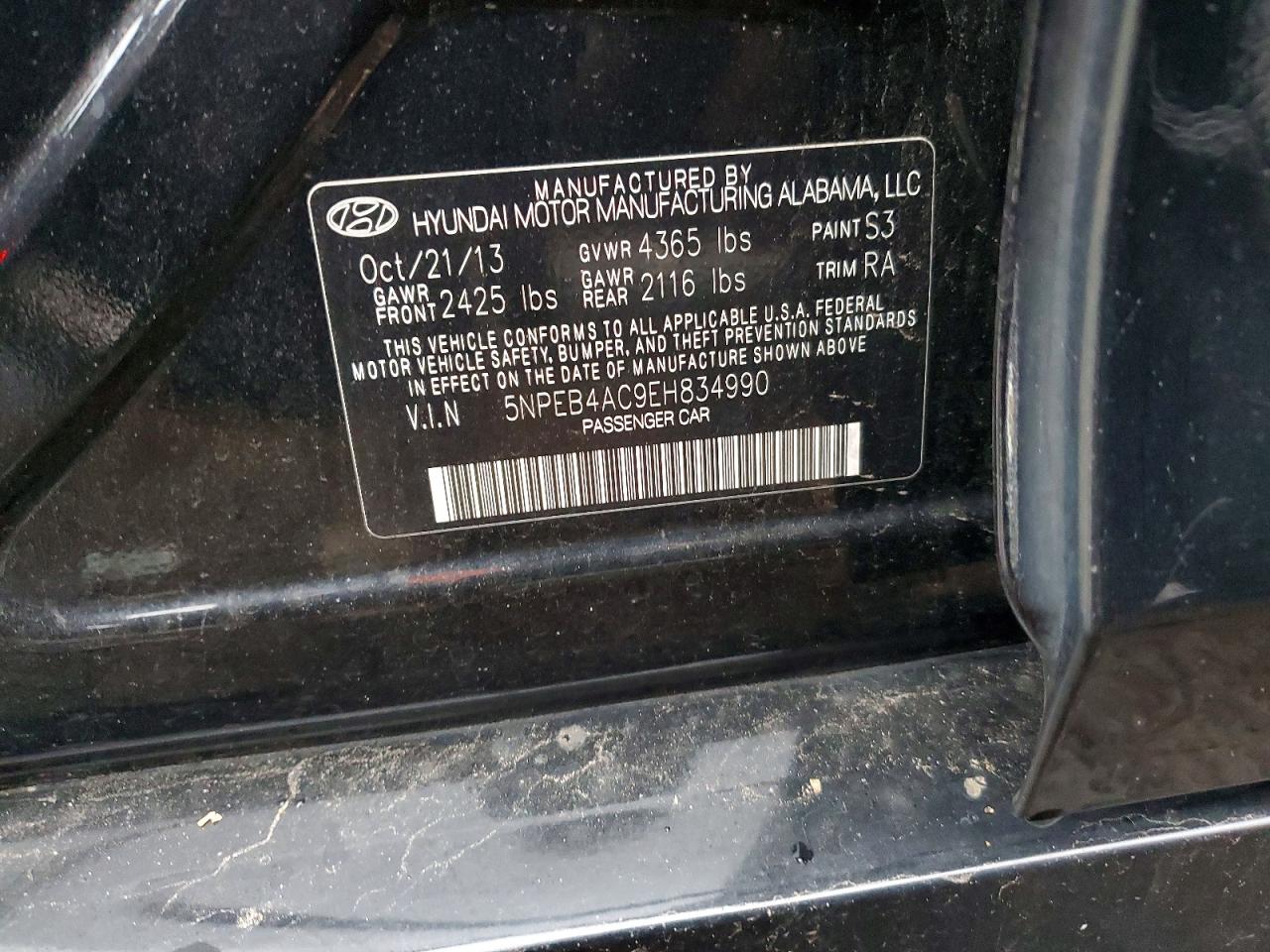 2014 HYUNDAI SONATA GLS photo 24