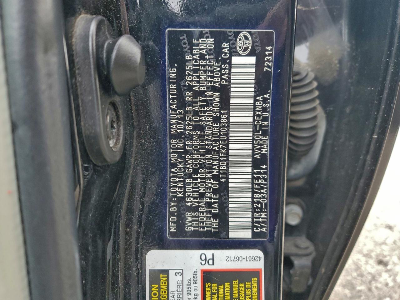 2014 TOYOTA CAMRY HYBRID photo 12