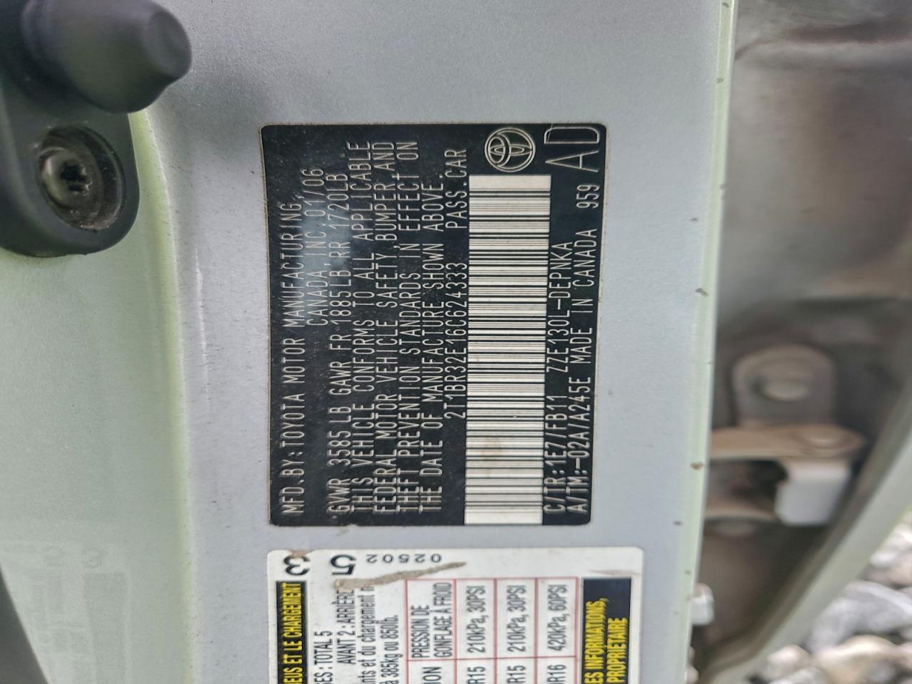 2006 TOYOTA COROLLA CE photo 34