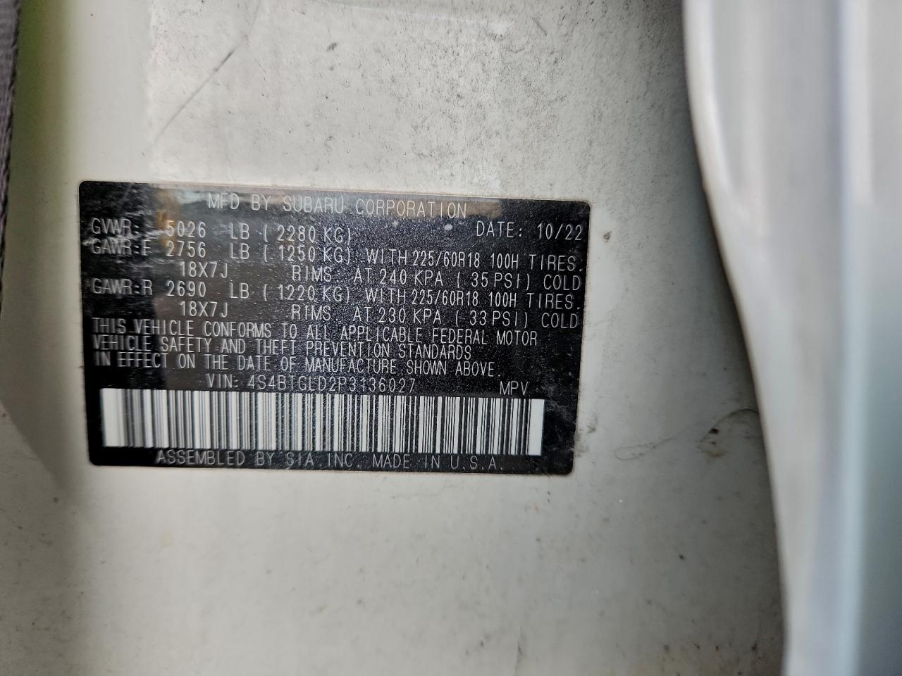 2023 SUBARU OUTBACK ONYX EDITION XT photo 12