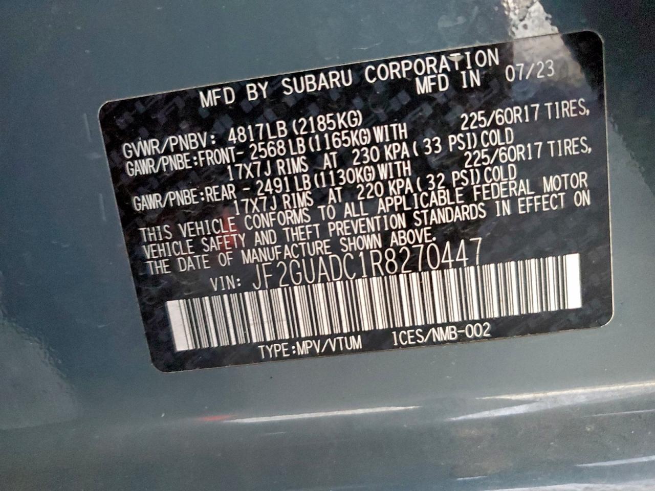 2024 SUBARU CROSSTREK PREMIUM photo 14
