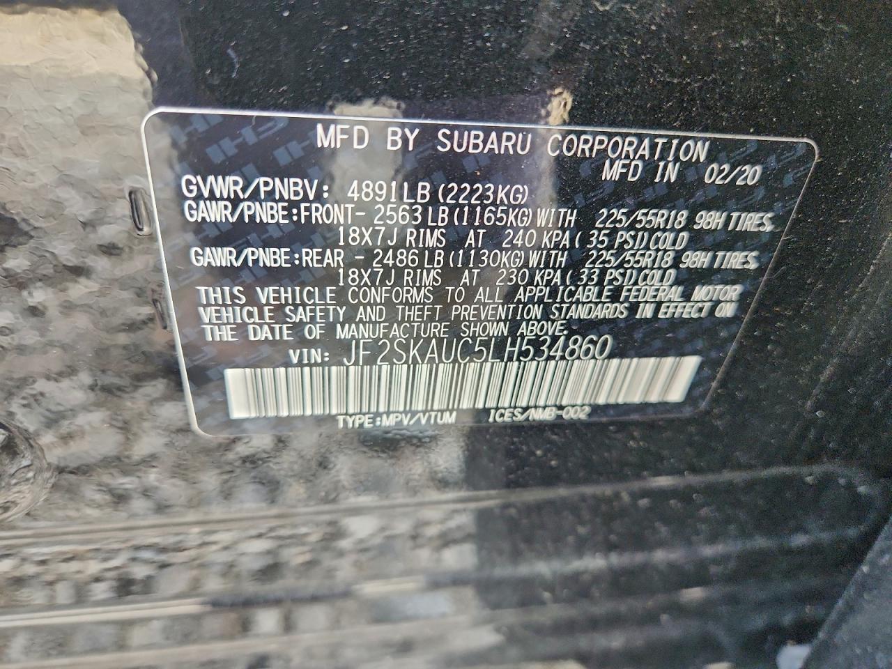 2020 SUBARU FORESTER LIMITED photo 13
