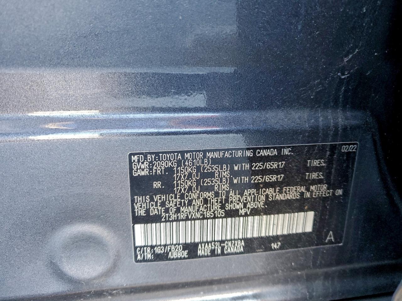 2022 TOYOTA RAV4 LE photo 13