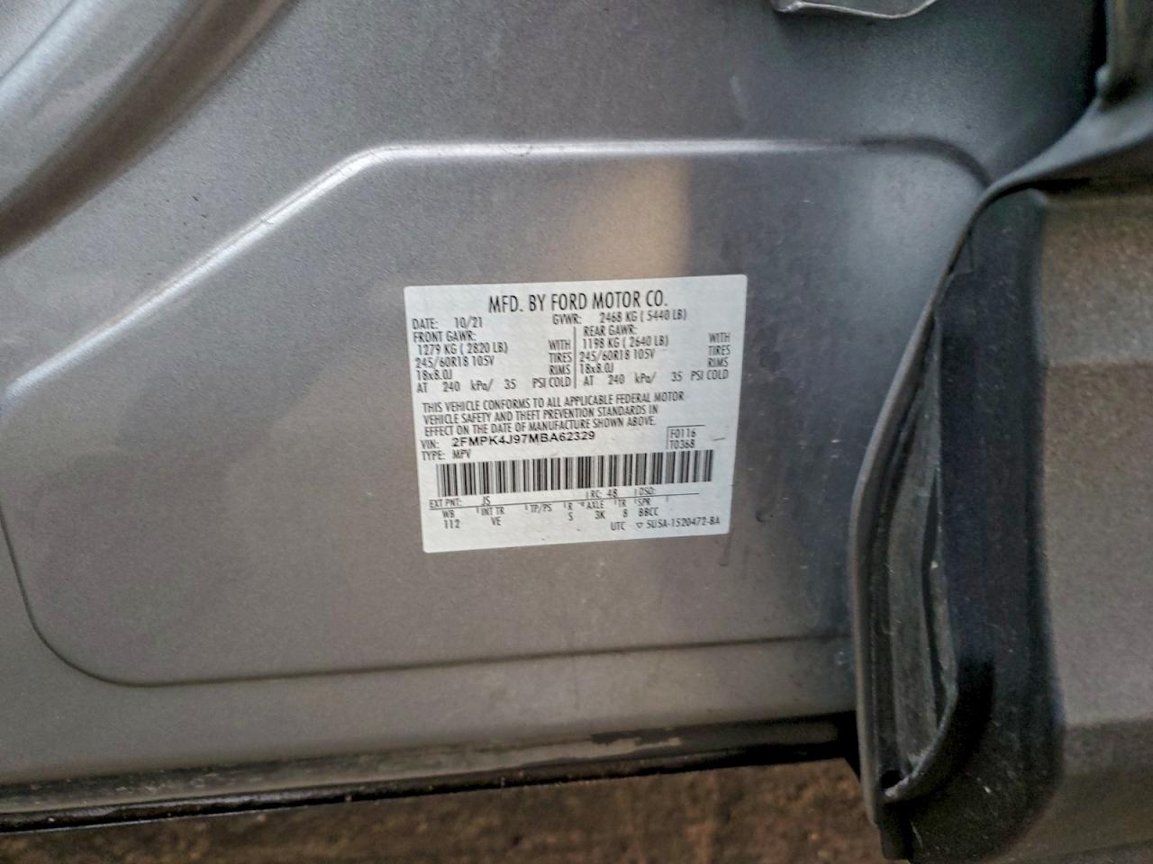 2021 FORD EDGE SEL photo 12