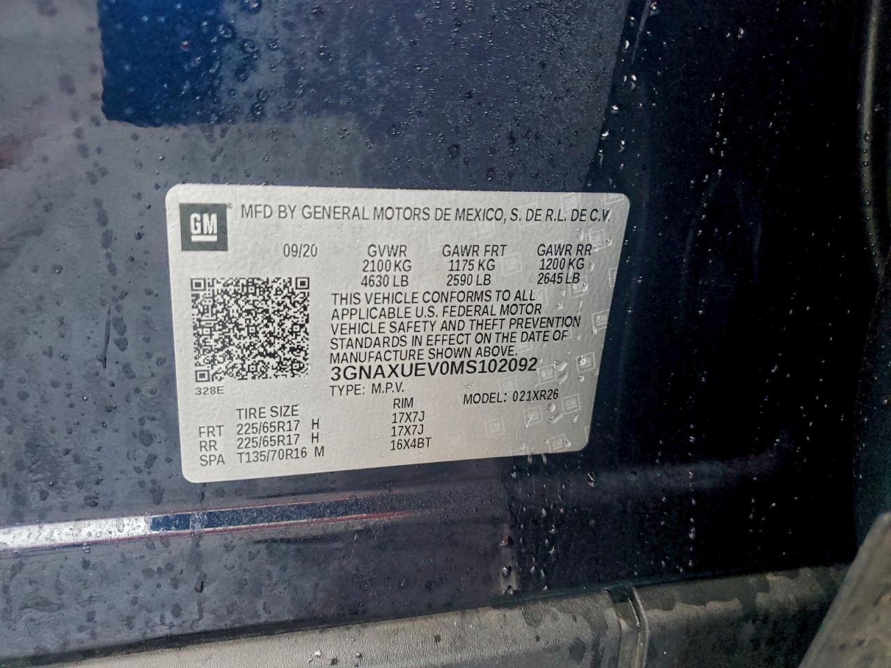 2021 CHEVROLET EQUINOX LT photo 12