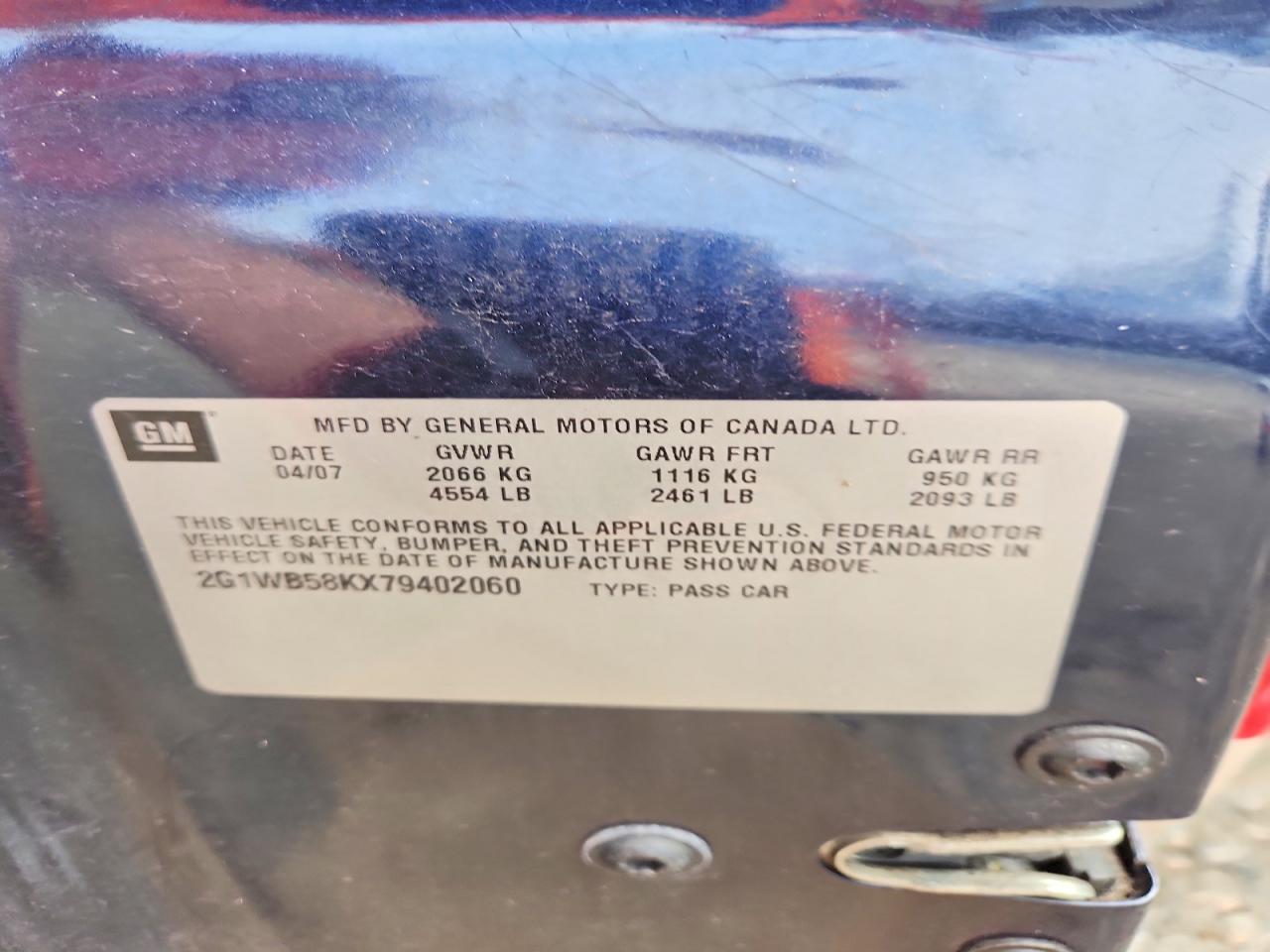 2007 CHEVROLET IMPALA LS photo 12
