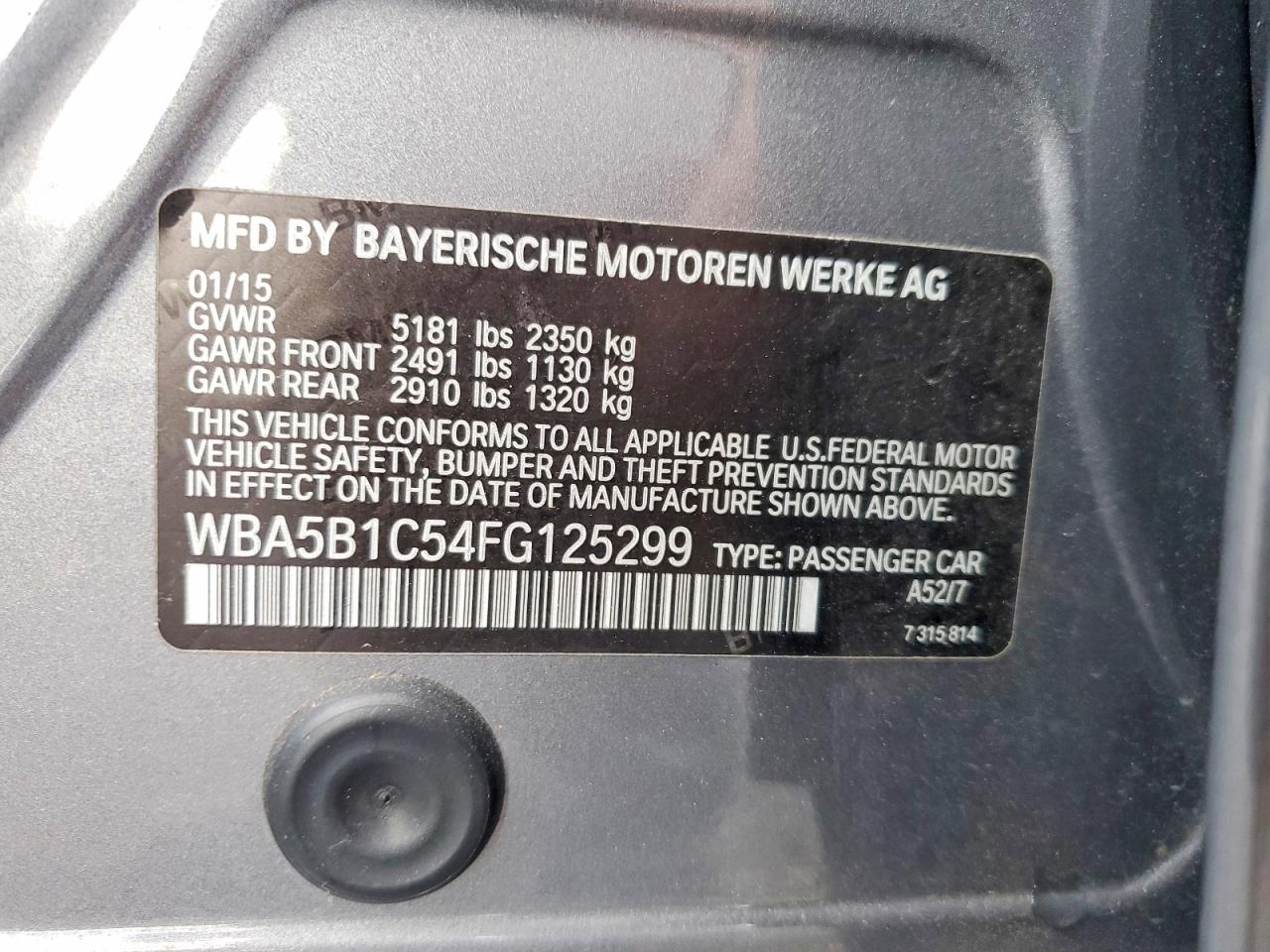 2015 BMW 535 I photo 37