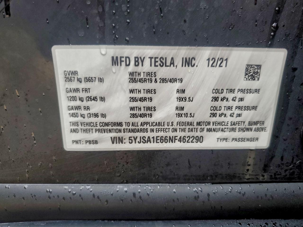 2022 TESLA MODEL S photo 25