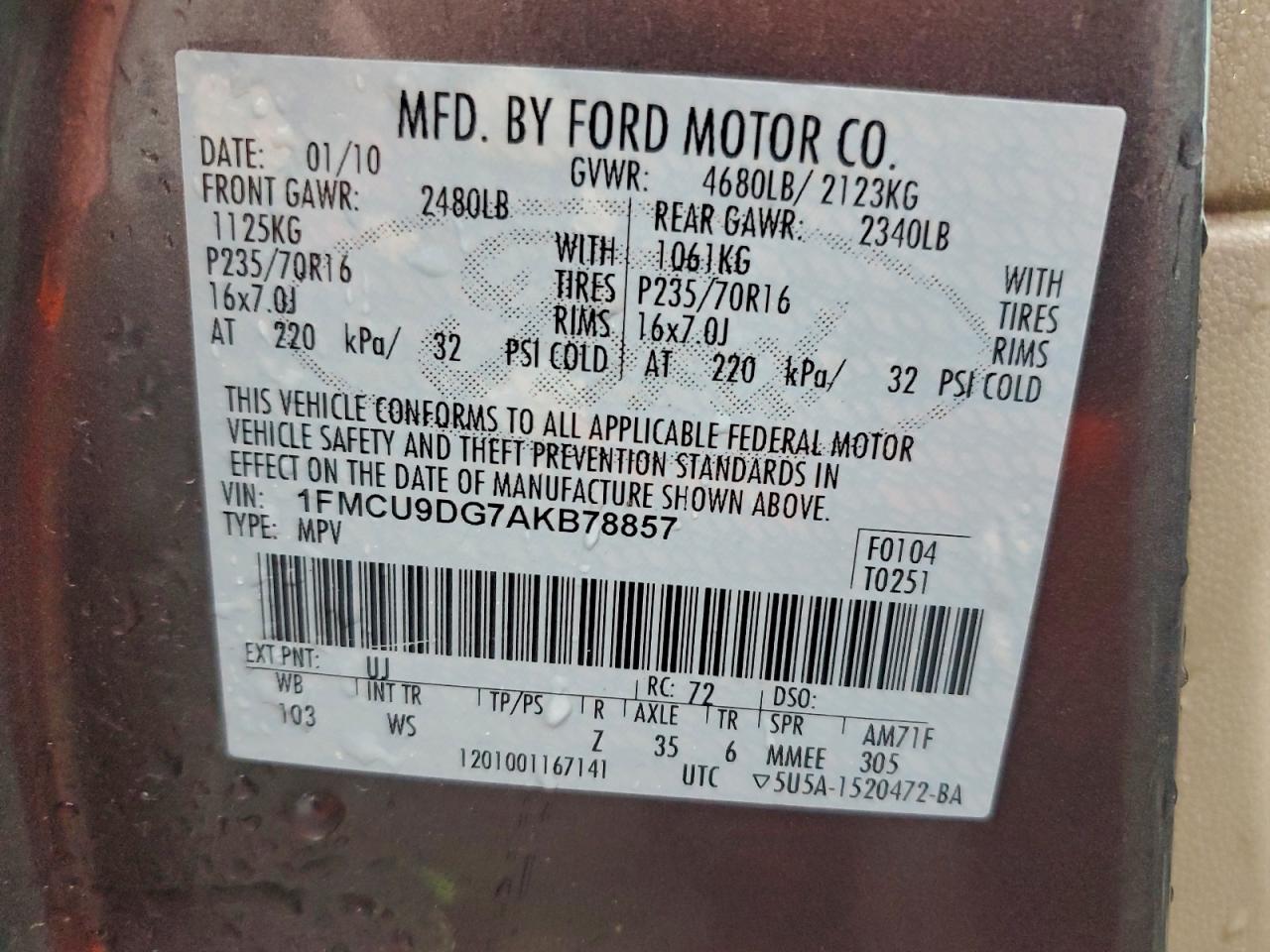2010 FORD ESCAPE XLT photo 13