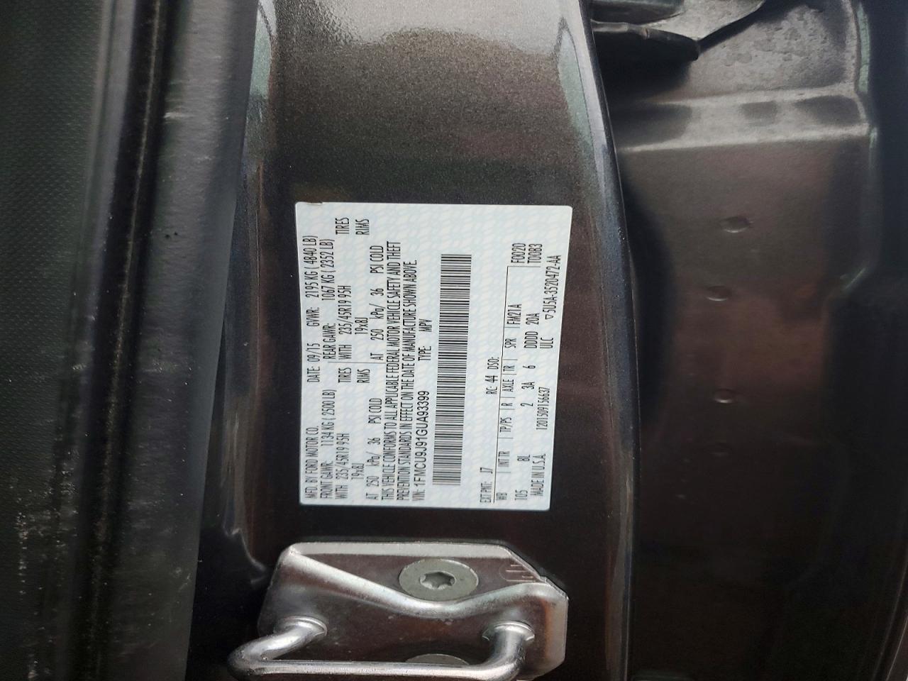 2016 FORD ESCAPE TITANIUM photo 14