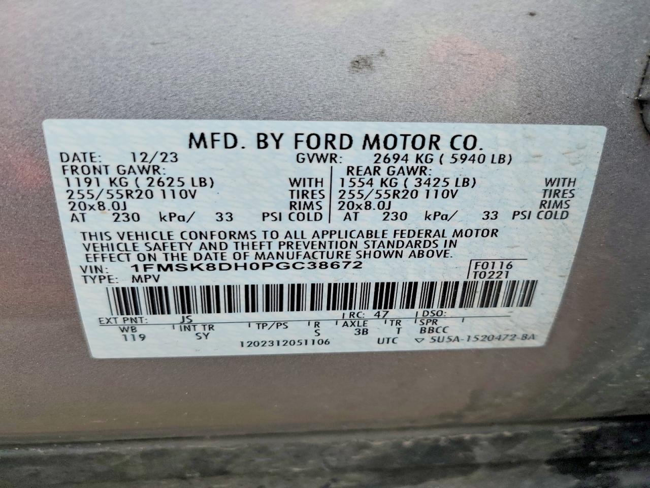 2023 FORD EXPLORER XLT photo 27