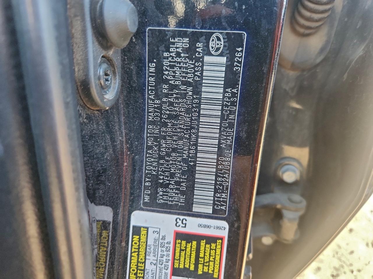 2018 TOYOTA CAMRY XSE photo 12