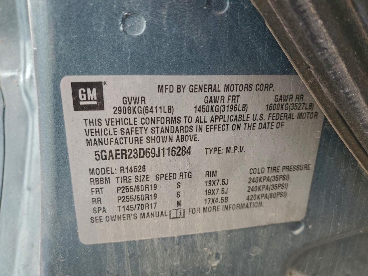 2009 BUICK ENCLAVE CXL photo 13