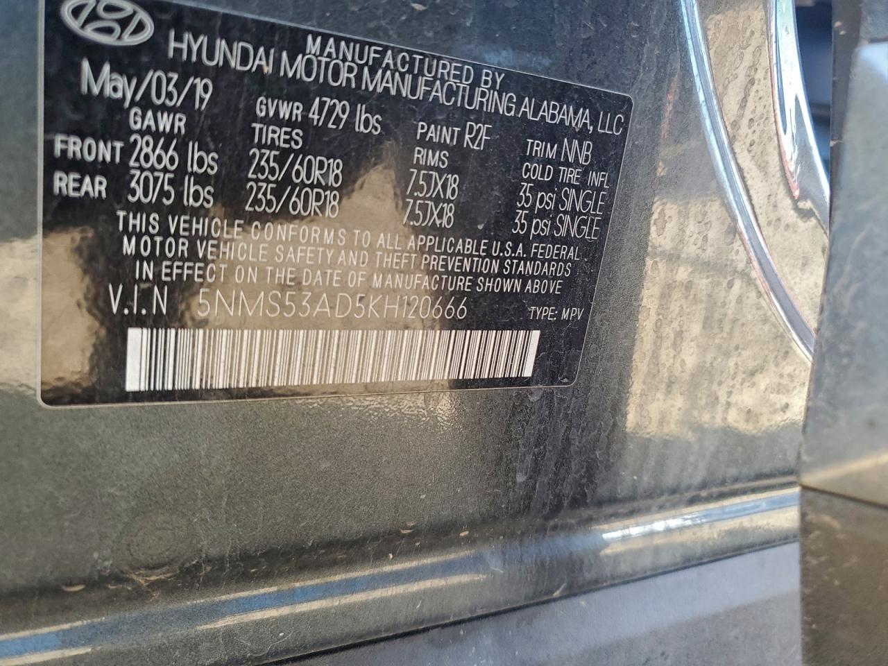 2019 HYUNDAI SANTA FE LIMITED photo 14