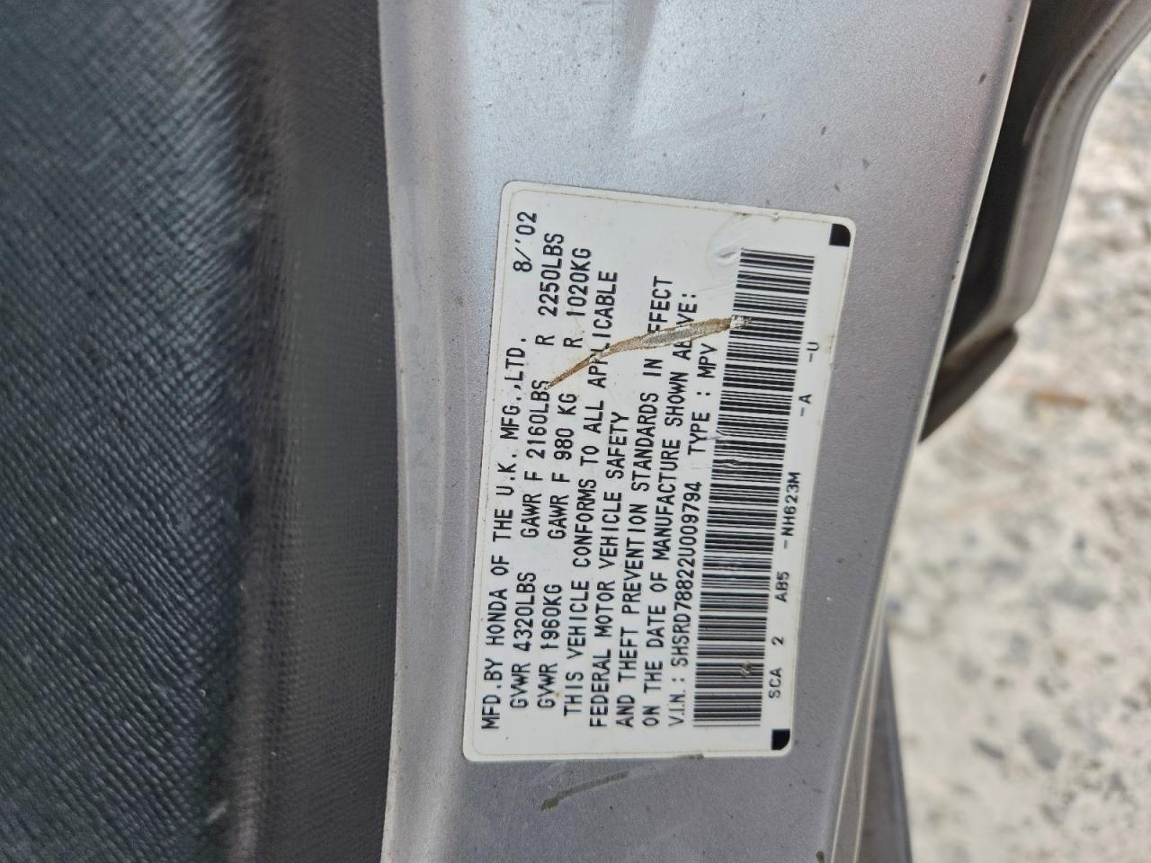 2002 HONDA CR-V EX photo 14