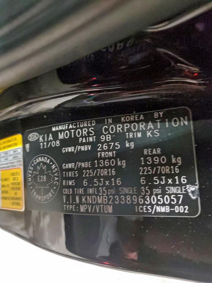 2009 KIA SEDONA LX photo 14